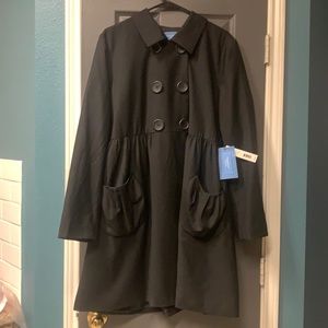 Black Vera Wang Pea Coat